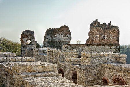 Rudno, Poland - october 10: Tenczyn medieval castle on october 10, 2019 in Rudno, Polandのeditorial素材