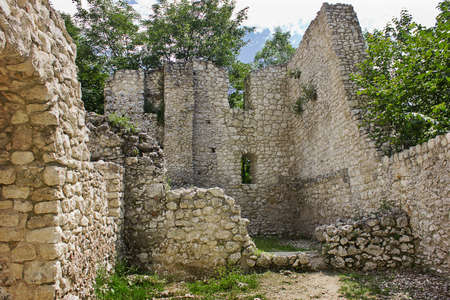 Ancient Pilcza castle 13th century in Smolen, Polandの写真素材