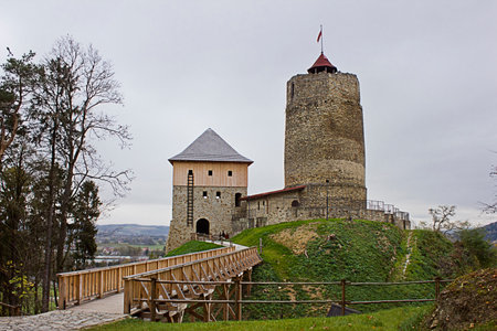 Czchow, Poland - november 2: Old Polish castle on november 2, 2019 in Czchow, Polandのeditorial素材