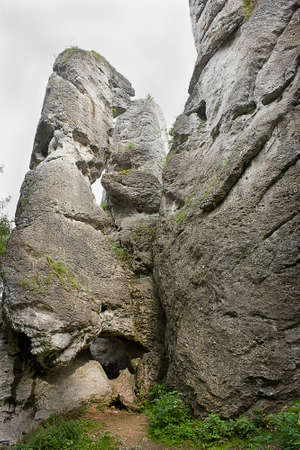 landscape with a rock. The nature of the Polish Juraの写真素材