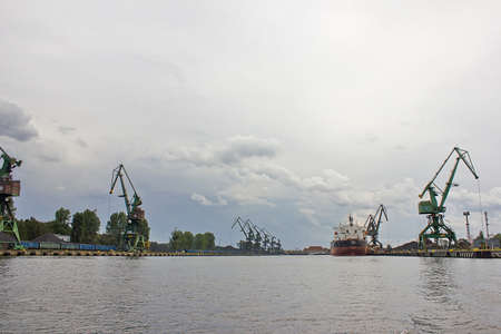 port on the river Mertwa WisÅ‚a  in Gdansk, Poland