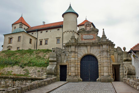 Old Polish Castle in Nowy Visnich, Polandのeditorial素材