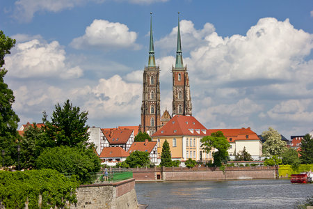 Wroclaw Cathedral   in Polandの写真素材