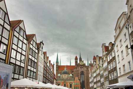 Old buildings  in Gdansk, Polandの写真素材