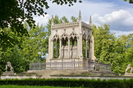 Warsaw, Poland - July 28: Mausoleum Potocki 19th century July 28, 2022 in Warsaw, Polandのeditorial素材