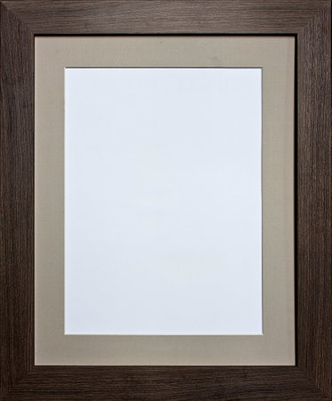 Wooden frame for a close-up picture. Blank picture frame for the image.の写真素材
