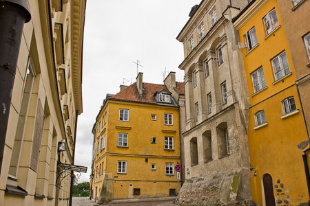 Warsaw, Poland - 24 july: the historic architecture in the city centre 24 july, 2022 in Warsaw, Polandのeditorial素材