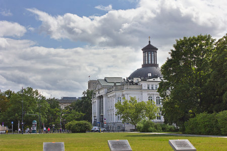 Warsaw, Poland - 27 July: art gallery building 27 July, 2022 in Warsaw, Polandのeditorial素材