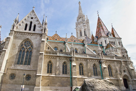 St Matyas Church in Budapest, Hungary.の写真素材
