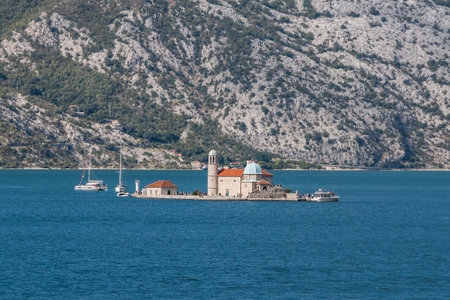 Catholic Church of Our Lady on an island in the Bay of Kotorの写真素材