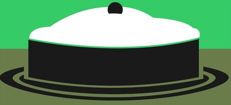 Illustration of a silhouette of cake 	