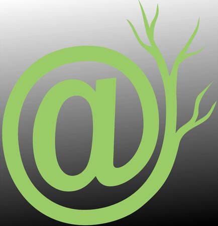 Illustration of an e mail plant	の写真素材
