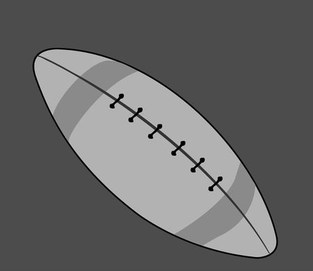Illustration of a rugby ball	の写真素材