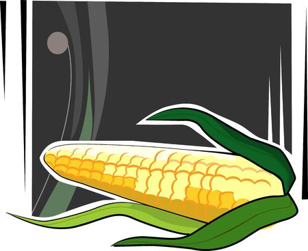 Illustration of a maize in black background	の写真素材