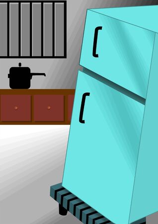 Illustration of fridgeの写真素材