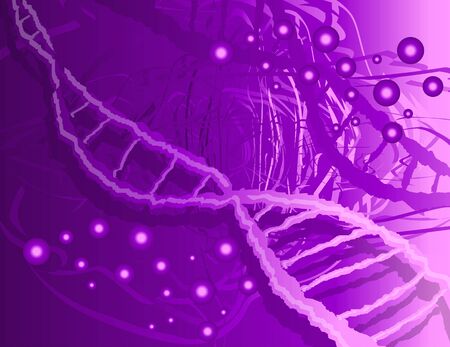 Illustration of colourful pattern in DNA modelの写真素材