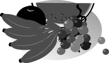 Illustration of healthy food of sweet fruitの写真素材