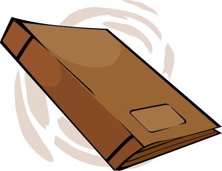 Illustration of two brown colour folders	の写真素材