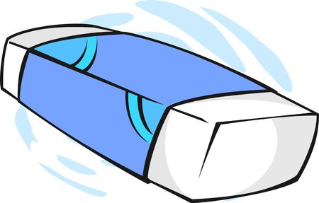 Illustration of an eraser with cover 	の写真素材