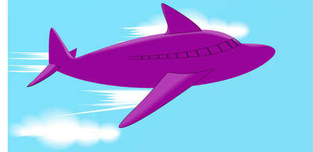 Illustration of an aero plane on a board 	