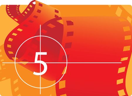 Film reel with countdown	のイラスト素材