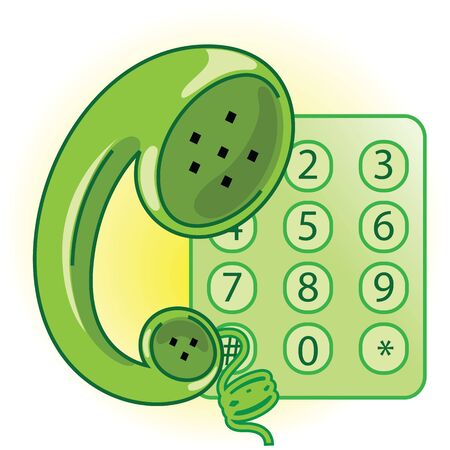 Telephone receiver and cradle	のイラスト素材
