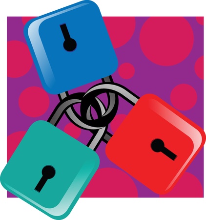 padlock	のイラスト素材
