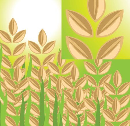 Rice plant	のイラスト素材