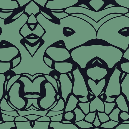 Seamless abstract pattern in green and black tonesの写真素材