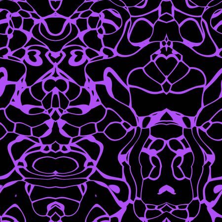 Seamless abstract pattern in fuchsia and black tonesの写真素材