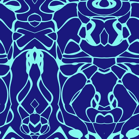Seamless abstract pattern in sky blue and navy blue tonesの写真素材