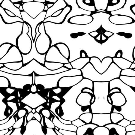 Seamless abstract pattern in black and white tonesの写真素材