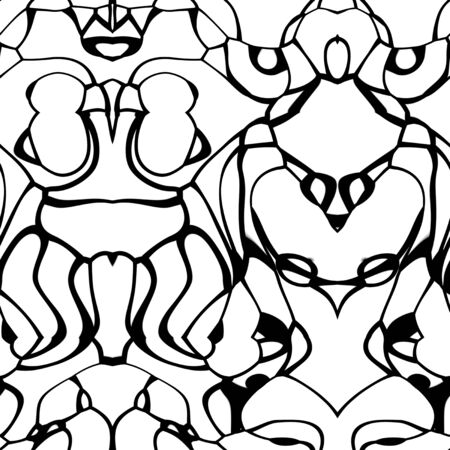 Seamless abstract pattern in white and black tonesの写真素材