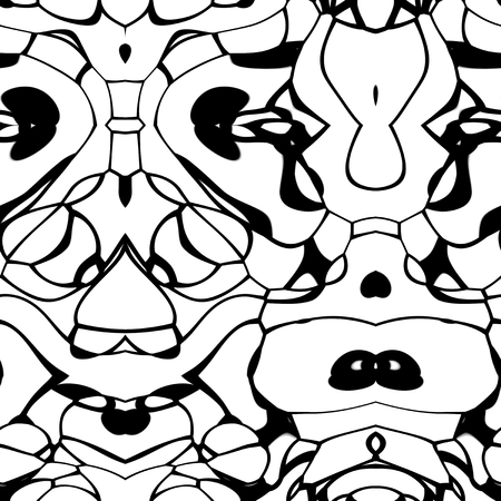 Seamless abstract pattern in white and black tonesの写真素材