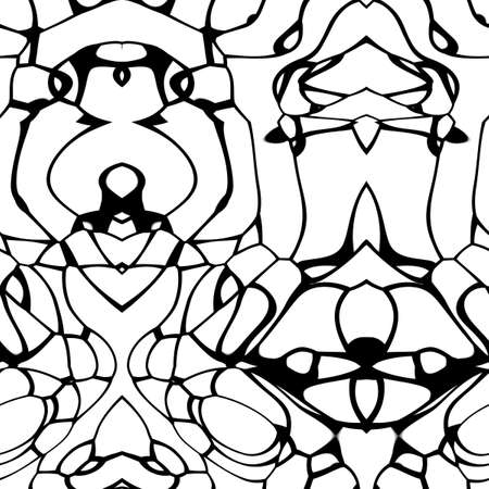 Seamless abstract pattern in white and black tonesの写真素材