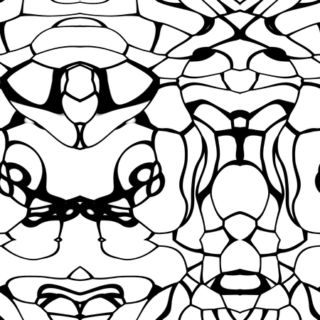Seamless abstract pattern in white and black tonesの写真素材