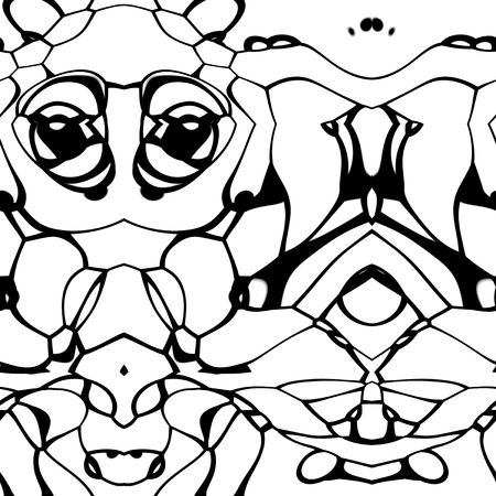 Seamless abstract pattern in white and black tonesの写真素材
