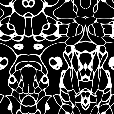 Seamless abstract pattern in white and black tonesの写真素材