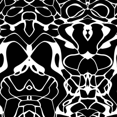 Seamless abstract pattern in white and black tonesの写真素材