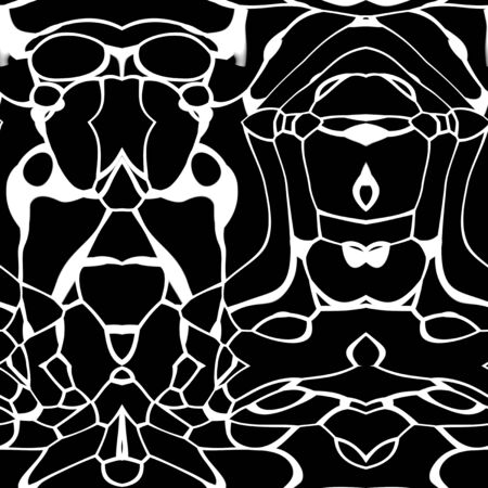Seamless abstract pattern in white and black tonesの写真素材
