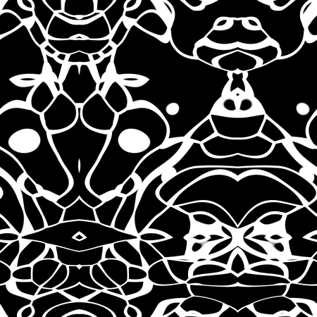 Seamless abstract pattern in white and black tonesの写真素材