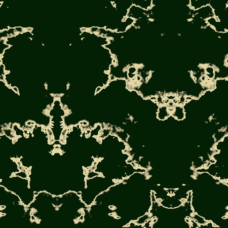 Seamless abstract pattern in dark green and beige tonesの写真素材