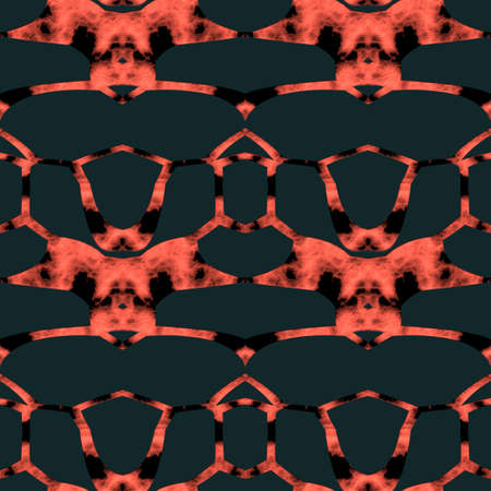 Seamless abstract pattern in orange and black tonesの写真素材