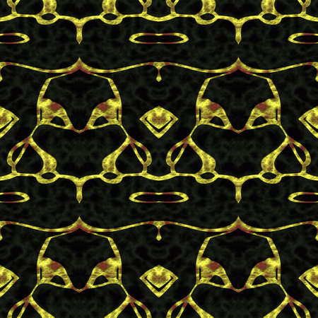 Seamless abstract pattern in yellow and black tonesの写真素材