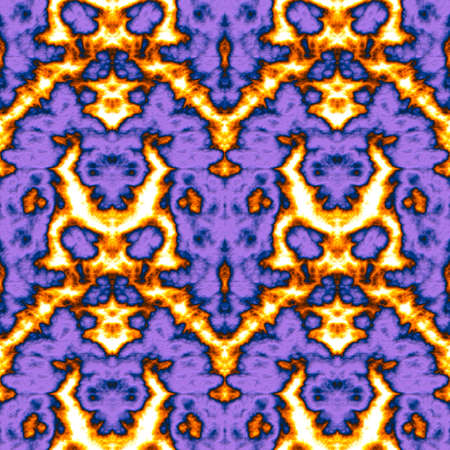 Seamless abstract pattern in white, blue and orange tones