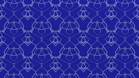 Abstract background with ornament from repeated patterns with scribbles in blue and grey tones
