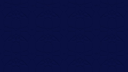 Seamless abstract background with ornament from repeated patterns with effect of stamping in blue tonesの写真素材