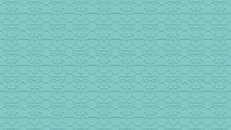 Seamless abstract background with ornament from repeated patterns with effect of stamping in blue tonesの写真素材