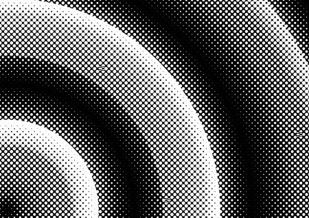 Abstract background in white and black tones in grunge style with dots and circlesの写真素材