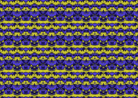 Seamless abstract backdrop with ornament from repeated patterns in blue and yellow tones, colorful...